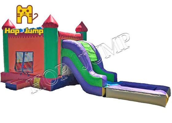 PVC Bouncy Castle Slide Combo Çocuk Şişme Botları 4x8m NFPA 701