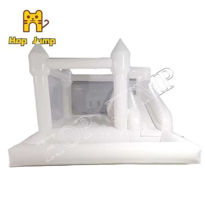 Kalite Slayt Hop Atlama ile 0.55mm Beyaz Renk Şişme Sıçrama Combo Ev fabrika
