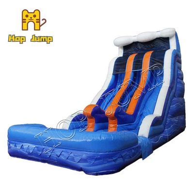 Ticari Unisex Şişme Su Kaydırağı 18ft Çift Süper Kuru Islak Kaydırak